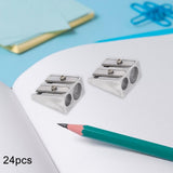 Maxbell 24 Pieces Double Hole Pencil Sharpener Gift Manual for Office Home Classroom