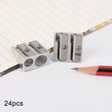 Maxbell 24 Pieces Double Hole Pencil Sharpener Gift Manual for Office Home Classroom