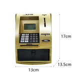 Maxbell Kids ATM Piggy Bank Educational Toys for Ages 3 4 5 6 7 8 Years Old Children gold