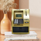 Maxbell Kids ATM Piggy Bank Educational Toys for Ages 3 4 5 6 7 8 Years Old Children gold