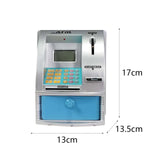 Maxbell Kids ATM Piggy Bank Educational Toys for Ages 3 4 5 6 7 8 Years Old Children silver blue