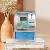 Maxbell Kids ATM Piggy Bank Educational Toys for Ages 3 4 5 6 7 8 Years Old Children silver blue