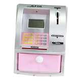 Maxbell Kids ATM Piggy Bank Educational Toys for Ages 3 4 5 6 7 8 Years Old Children silver pink
