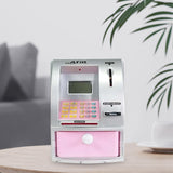 Maxbell Kids ATM Piggy Bank Educational Toys for Ages 3 4 5 6 7 8 Years Old Children silver pink