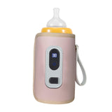 Maxbell Mug Milk Heater for Most Bottles Milk Keeper for Nursing Camping Travel pink
