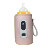 Maxbell Mug Milk Heater for Most Bottles Milk Keeper for Nursing Camping Travel pink