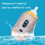 Maxbell Mug Milk Heater for Most Bottles Milk Keeper for Nursing Camping Travel pink