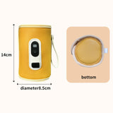 Maxbell Mug Milk Heater for Most Bottles Milk Keeper for Nursing Camping Travel yellow