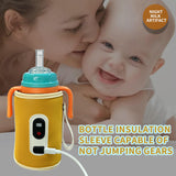 Maxbell Mug Milk Heater for Most Bottles Milk Keeper for Nursing Camping Travel yellow