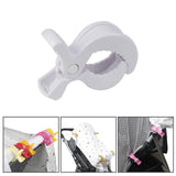 Baby Stroller Clip Multipurpose Pram Toy Holder for Mittens Hats Burp Cloths White