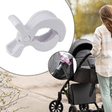 Baby Stroller Clip Multipurpose Pram Toy Holder for Mittens Hats Burp Cloths White