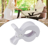 Baby Stroller Clip Multipurpose Pram Toy Holder for Mittens Hats Burp Cloths White