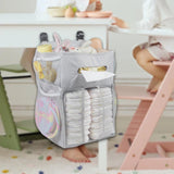 Bedside Storage Bag Essentials Bag Hanging Storage Bag for Newborn Baby Wall Gray