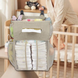 Bedside Storage Bag Essentials Bag Hanging Storage Bag for Newborn Baby Wall Khaki