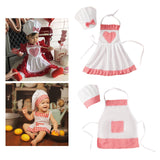 Baby Chef Costume Apron Chef Hat Soft Baby Photography Prop for Cooking Baby Girl S