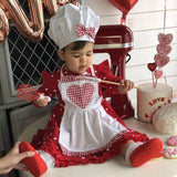 Baby Chef Costume Apron Chef Hat Soft Baby Photography Prop for Cooking Baby Girl S