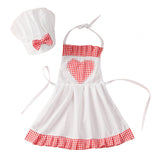 Baby Chef Costume Apron Chef Hat Soft Baby Photography Prop for Cooking Baby Girl L