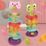 Drop Go Balls Ramp Toy Frog Ball Run Ramp for Girls Boys Toys Gifts Children 7 layer