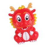 Maxbell Dragon Speed Cube Cartoon Fidget Brain Teasers for Boys Girls Birthday Gift Red