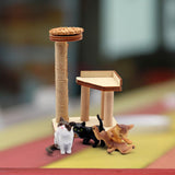 Maxbell 1/12 Dollhouse Cat Climbing Frame for Micro Landscape Sand Table Accessories