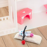 Maxbell 1/12 Detailed Hand Painted Cat Decor for Dollhouse Decorations Party Favor White