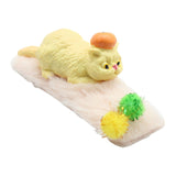 Maxbell 1/12 Detailed Hand Painted Cat Decor for Dollhouse Decorations Party Favor Yellow