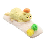 Maxbell 1/12 Detailed Hand Painted Cat Decor for Dollhouse Decorations Party Favor Yellow