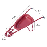 Maxbell 1:12 Wheelbarrow Simulated Dioramas Realistic Small Yard Cart Railway Station red