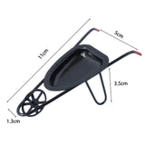 Maxbell 1:12 Wheelbarrow Simulated Dioramas Realistic Small Yard Cart Railway Station black