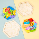 Maxbell Wooden Infant Puzzles Cute for Kids Beginner Preschool Educational Activity Pattern