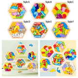 Maxbell Wooden Infant Puzzles Cute for Kids Beginner Preschool Educational Activity Pattern