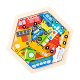 Wooden Infant Puzzles Cute for Kids Beginner Preschool Educational Activity