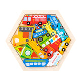 Wooden Infant Puzzles Cute for Kids Beginner Preschool Educational Activity