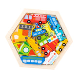 Wooden Infant Puzzles Cute for Kids Beginner Preschool Educational Activity