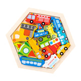 Wooden Infant Puzzles Cute for Kids Beginner Preschool Educational Activity