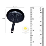 Maxbell 1:12 Miniature Frying Pan and Spatula Poached Eggs Set for Ktichen Ornaments