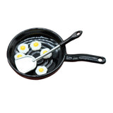 Maxbell 1:12 Miniature Frying Pan and Spatula Poached Eggs Set for Ktichen Ornaments