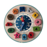 Maxbell Shape Sorter Clock Smooth Edge Puzzle Toys for 2 3 4 Year Old Toddlers Kids