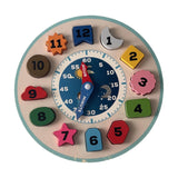 Maxbell Shape Sorter Clock Smooth Edge Puzzle Toys for 2 3 4 Year Old Toddlers Kids