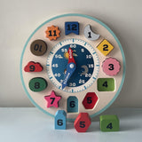 Maxbell Shape Sorter Clock Smooth Edge Puzzle Toys for 2 3 4 Year Old Toddlers Kids