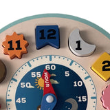 Maxbell Shape Sorter Clock Smooth Edge Puzzle Toys for 2 3 4 Year Old Toddlers Kids