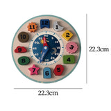 Maxbell Shape Sorter Clock Smooth Edge Puzzle Toys for 2 3 4 Year Old Toddlers Kids