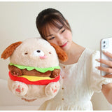 Maxbell Funny Cheeseburger Plush Stuffed Toy for Birthday Decoration Kids Boys Girls