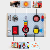 Maxbell Wooden Busy Board with LED Light Screwdriver Board for Boys Girls Activities