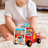 Maxbell Wooden Busy Board with LED Light Screwdriver Board for Boys Girls Activities