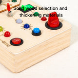 Maxbell Wooden Busy Board with LED Light Educational for Boys Girls Activities Gifts