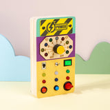 Maxbell Wooden Busy Board with LED Light Educational for Boys Girls Activities Gifts