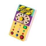 Maxbell Wooden Busy Board with LED Light Educational for Boys Girls Activities Gifts