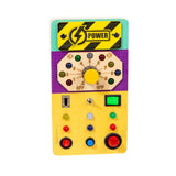 Maxbell Wooden Busy Board with LED Light Educational for Boys Girls Activities Gifts