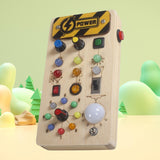 Maxbell Light up Busy Board Travel Toy Montessori Toy for Boys Girls Activities Kids